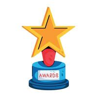 Trendy Star Trophy vector