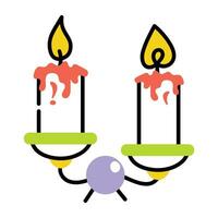 Trendy Candles Concepts vector
