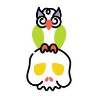 Trendy Magic Owl vector