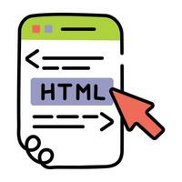 Trendy Html Programming vector