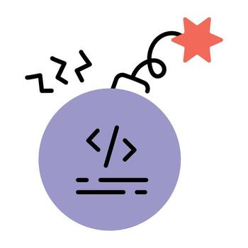 Trendy Coding Bomb vector