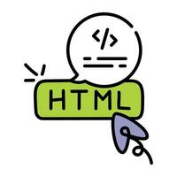 Trendy HTML Coding vector