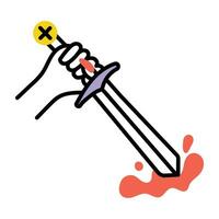 Trendy Sword Murder vector