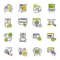 Latest Web Programming Hand Drawn Icons vector