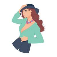 Trendy Fashionable Lady vector