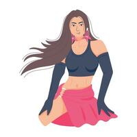 chica con estilo de moda vector