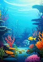 Beautiful reef oasis illustration photo