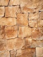 AI Generative The texture of the mountain Closeup Light brown stone background Grunge background Rock texture photo