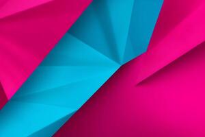 AI Generative Turquoise teal purple pink background Colorful abstract geometric pattern background with copy space for design Wide web banner Website header photo