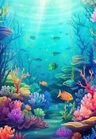 Beautiful reef oasis illustration photo