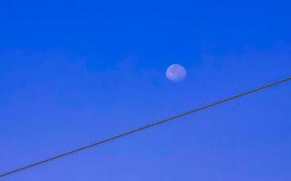 Close up of full moon fullmoon shining brightly in Mexico. photo