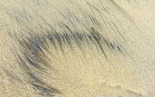 Wet beach sand water and waves texture and pattern in Mexico. photo