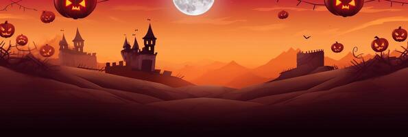 Happy halloween banner or party invitation background made with photo