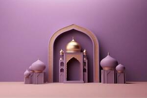 moderno islámico fiesta antecedentes ornamental Arábica hecho con generativo ai foto