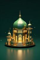 modern Islamic holiday background ornamental Arabic made with Generative AI photo