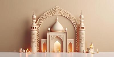 modern Islamic holiday background ornamental Arabic made with photo