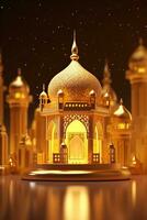 modern Islamic holiday background ornamental Arabic made with Generative AI photo