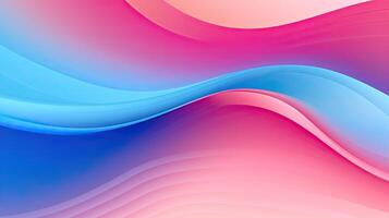 Abstract blue and pink swirl wave background made with Generative AI photo