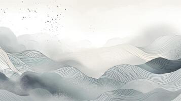 blue texture with Japanese wave pattern in vintage background made with photo