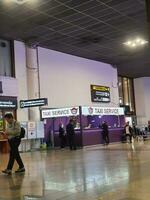 Bangkok, Thailand on July 8, 2023. Counter taxi service at Thailand's Don Mueang International Airport photo