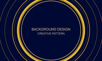Premium background design with gold circle pattern on dark backdrop vector