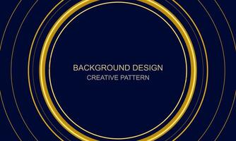 Premium background design with gold circle pattern on dark backdrop vector