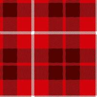 Red and white plaid checkered background. Seamless pattern. vector