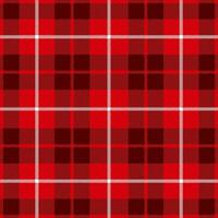 Red and white plaid checkered background. Seamless pattern. vector