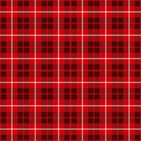 Red and white plaid checkered background. Seamless pattern. vector