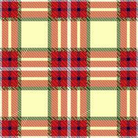 Red and white plaid checkered background. Seamless pattern. vector