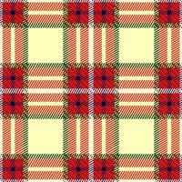 Red and white plaid checkered background. Seamless pattern. vector