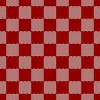 Red and white plaid checkered background. Seamless pattern. vector