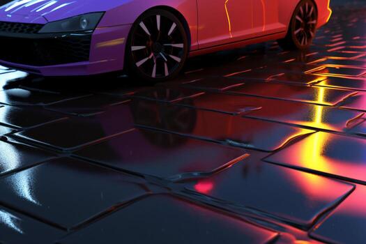 Asphalt Background In Rain. photo