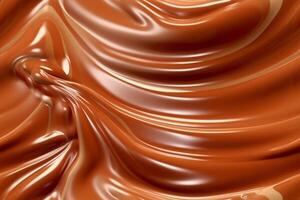 Chocolate Cream Seamless Pattern. Ai generative photo