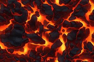 Seamless Lava Pattern. Ai generative photo