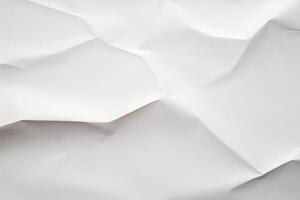 White Creased Paper Texture. Ai generative photo