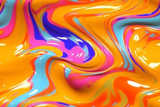 Trendy Colorful Liquid Pattern. photo