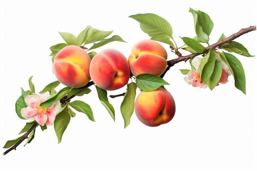 Fresco melocotón frutas ai generativo foto