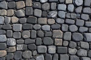 Cobblestone Sidewalk Texture. Ai generative photo