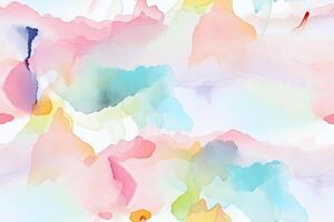 Abstract Watercolor Seamless Pattern. Ai generative photo