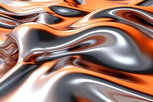 Trendy Chrome Liquid Background. photo