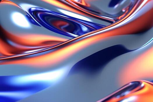 Trendy Chrome Liquid Background. photo