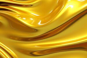 Trendy Metallic Gold Liquid Background. photo