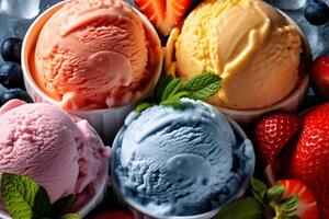 Photo Of Delicious Ice Cream. Ai generative