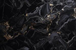 Luxury Black Marble Texture. photo