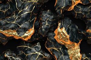 Seamless Lava Texture. Ai generative photo