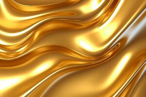 Trendy Metallic Gold Liquid Background. Ai generative photo