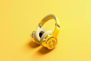 Modern 3D Headphones. Ai generative photo