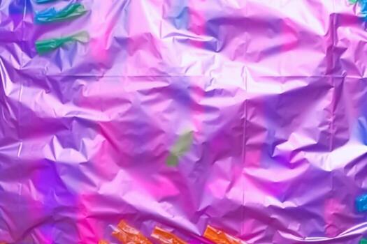 Vibrant Plastic Bag Texture. Ai generative photo