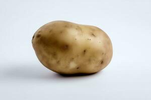 Potato On White. Ai generative photo